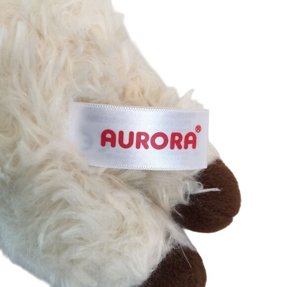 Aurora Mini Flopsy Llama Alpaca Plush 7" White Stuffed Animal Toy - Picture 6 of 8